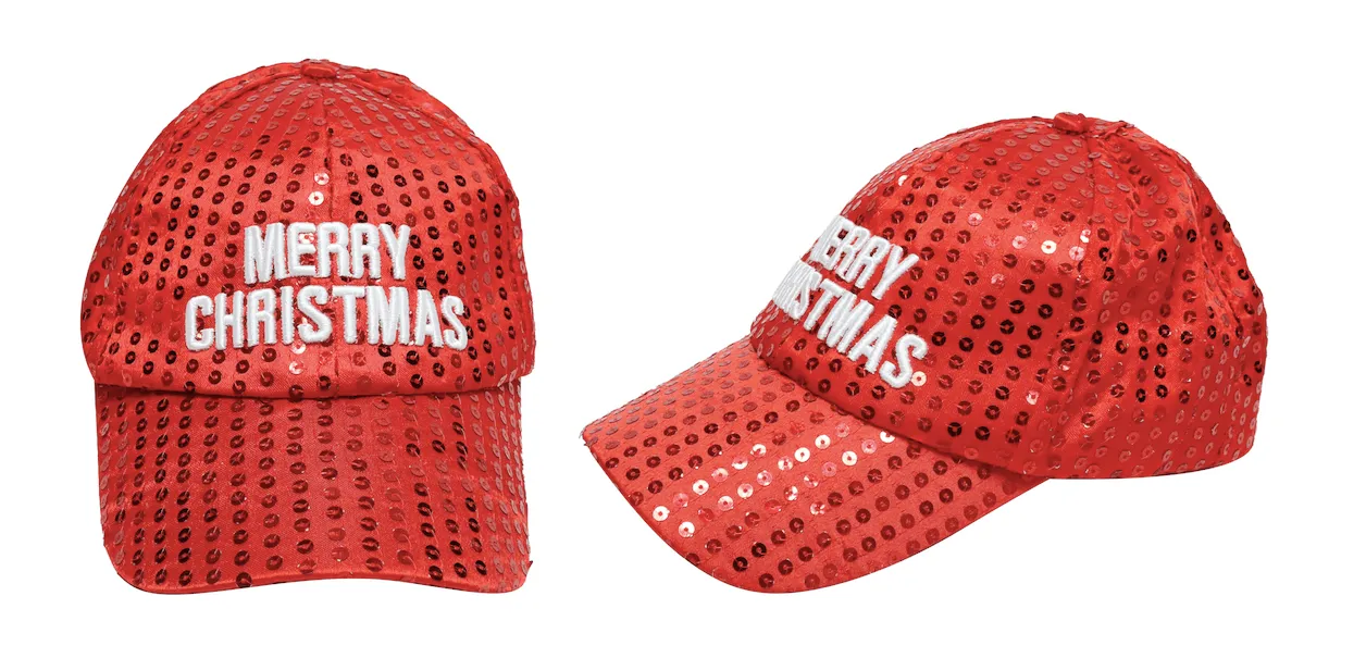 Sequin Embroidered Baseball Cap Asst
