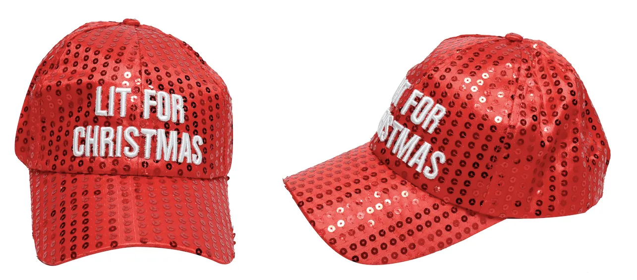 Sequin Embroidered Baseball Cap Asst