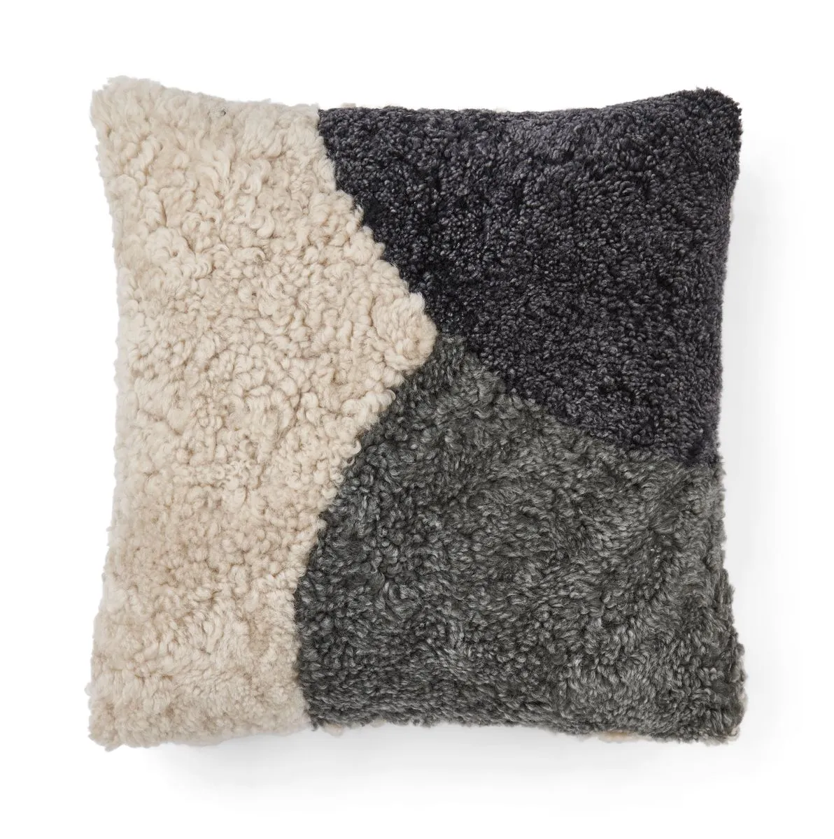 Short-Wool Sheepskin Cushion | Doublesided | 46x46 cm