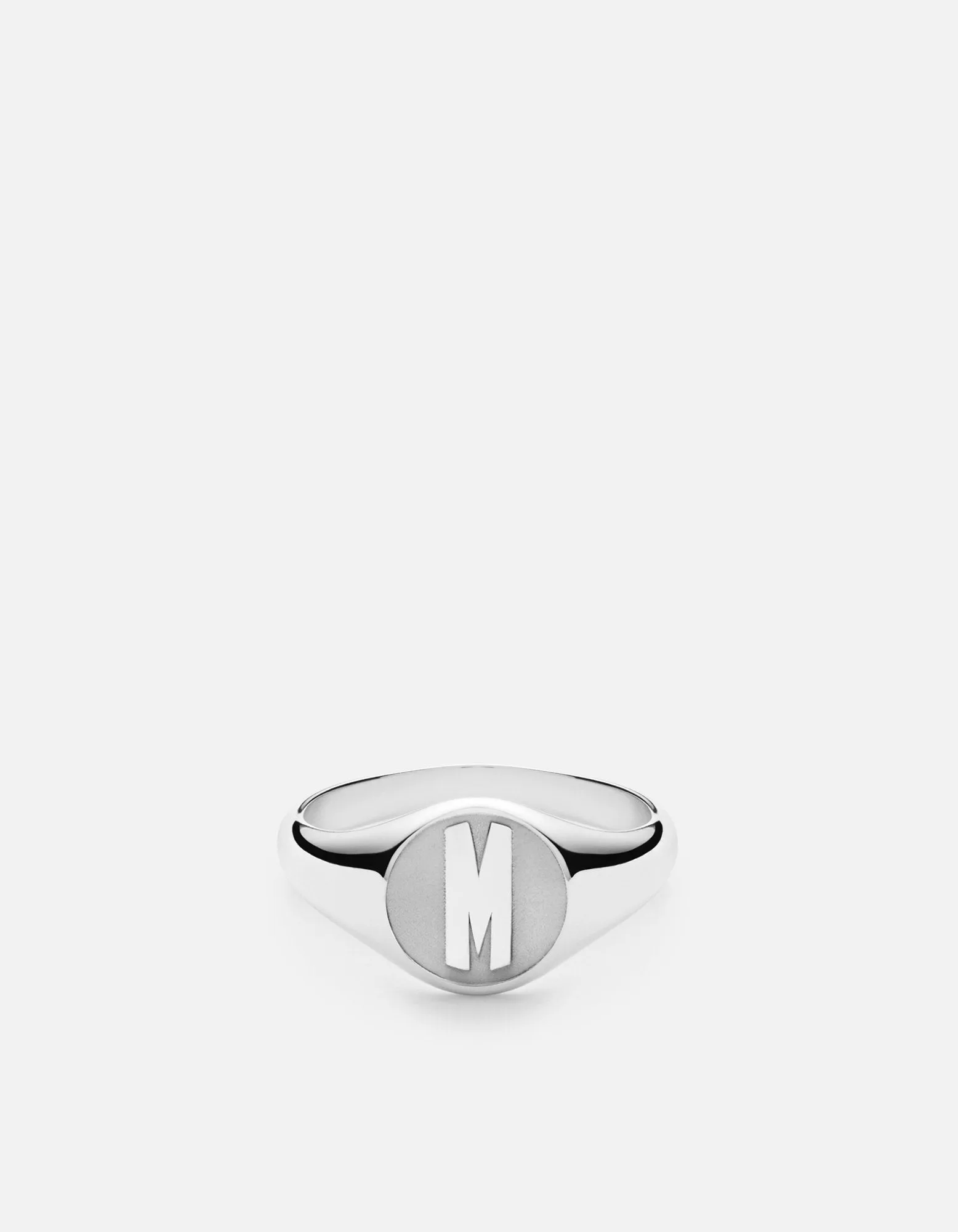 Signet Ring, Sterling Silver/ 3 Letter