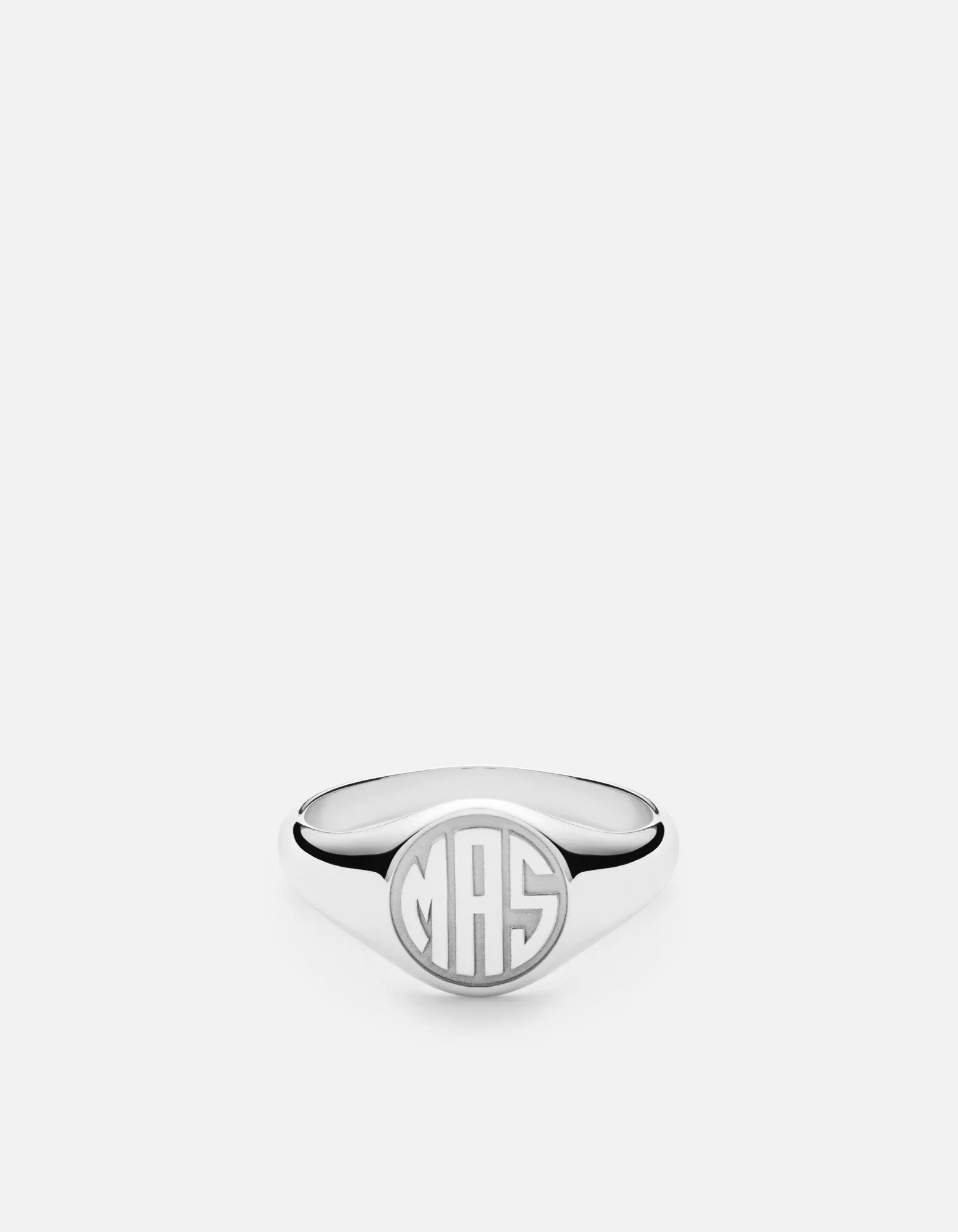 Signet Ring, Sterling Silver/ 3 Letter