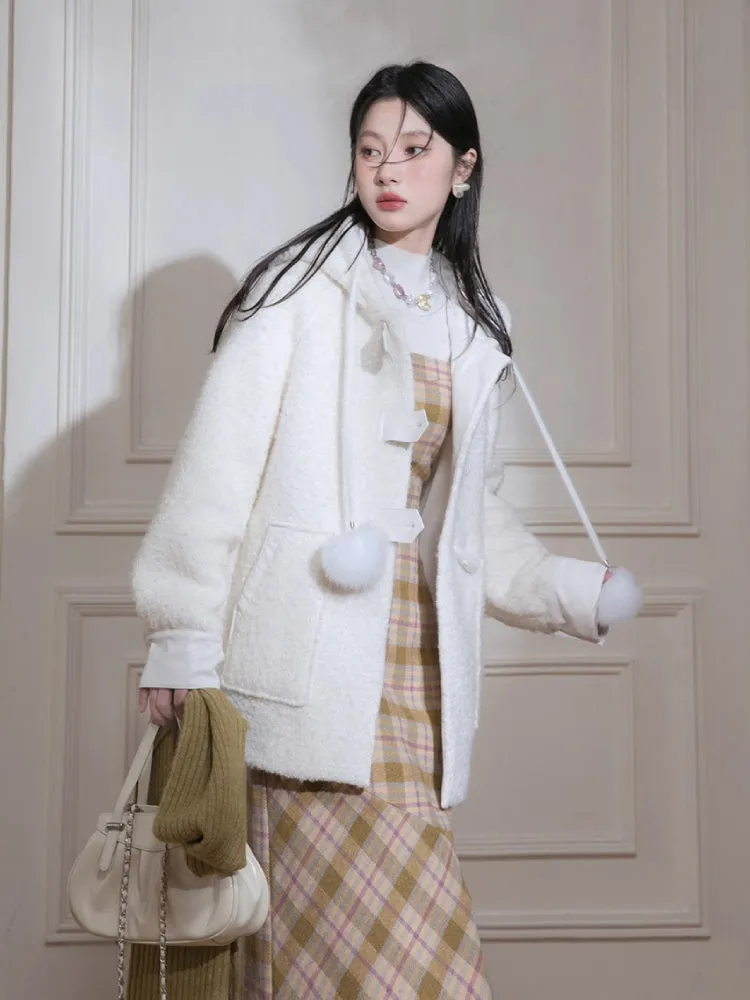 Thick wool short sweater   scarf【s0000005865】