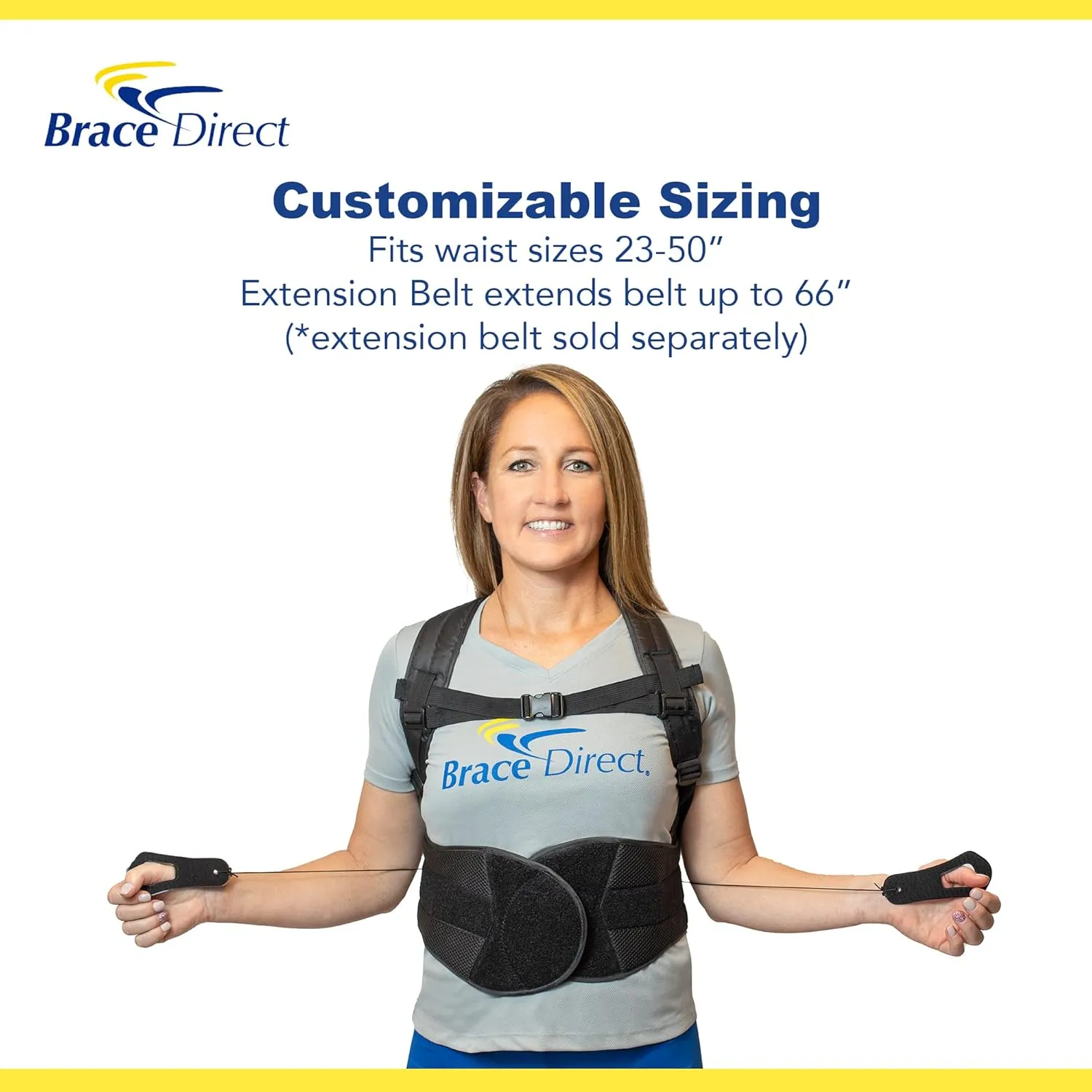 TLSO Full Back Brace, Back Pain Relief for Herniated Disc, Scoliosis, Kyphosis, PostOp Support PDAC L0456/L0457 - Fits Waist 2350 in