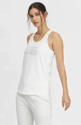 Triple Stack Racer Tanktop | Powder White