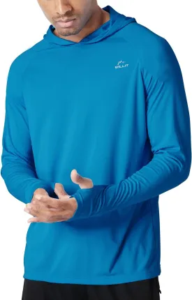 Willit Men's Sun Shirts UPF 50  Rash Guard Long Sleeve Sun Protection Hoodie SPF UV Fishing Lightweight Athletic Running
