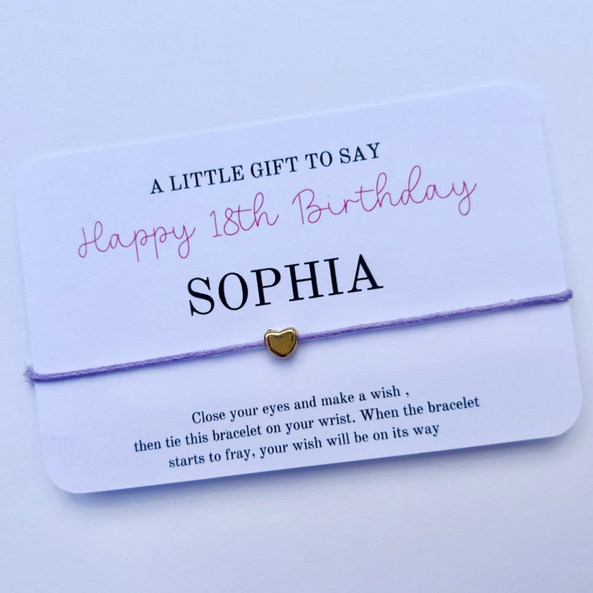 Wish Bracelet Gift | Birthday Party Favours | Cute Birthday Gift | Charm Bracelet | Birthday Wish | Birthday Gifts For Unisex | Sentimental