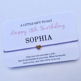 Wish Bracelet Gift | Birthday Party Favours | Cute Birthday Gift | Charm Bracelet | Birthday Wish | Birthday Gifts For Unisex | Sentimental
