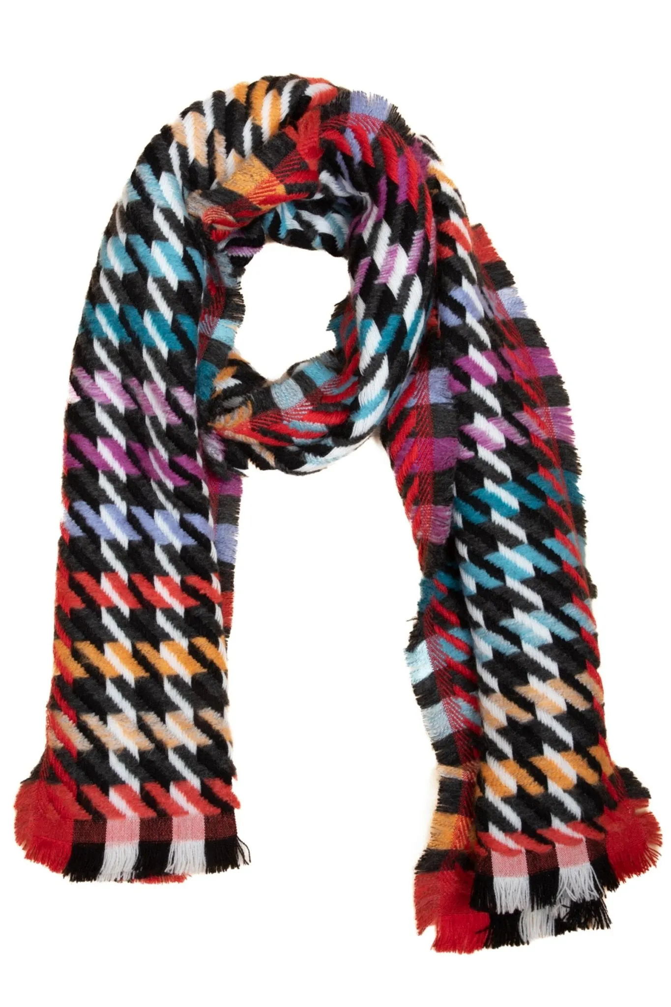 Woven Rainbow Accented Scarf