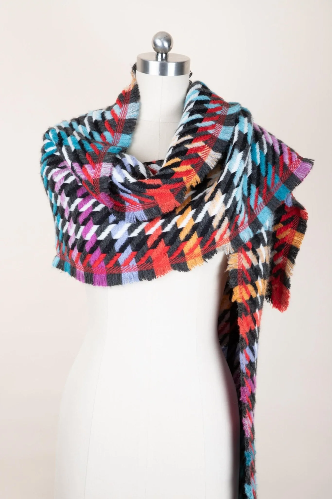 Woven Rainbow Accented Scarf