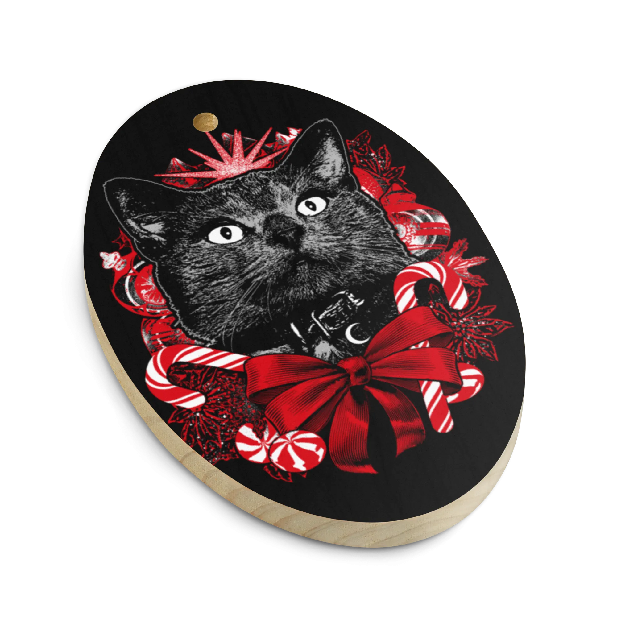 YULE CAT 2023 Wooden Ornament